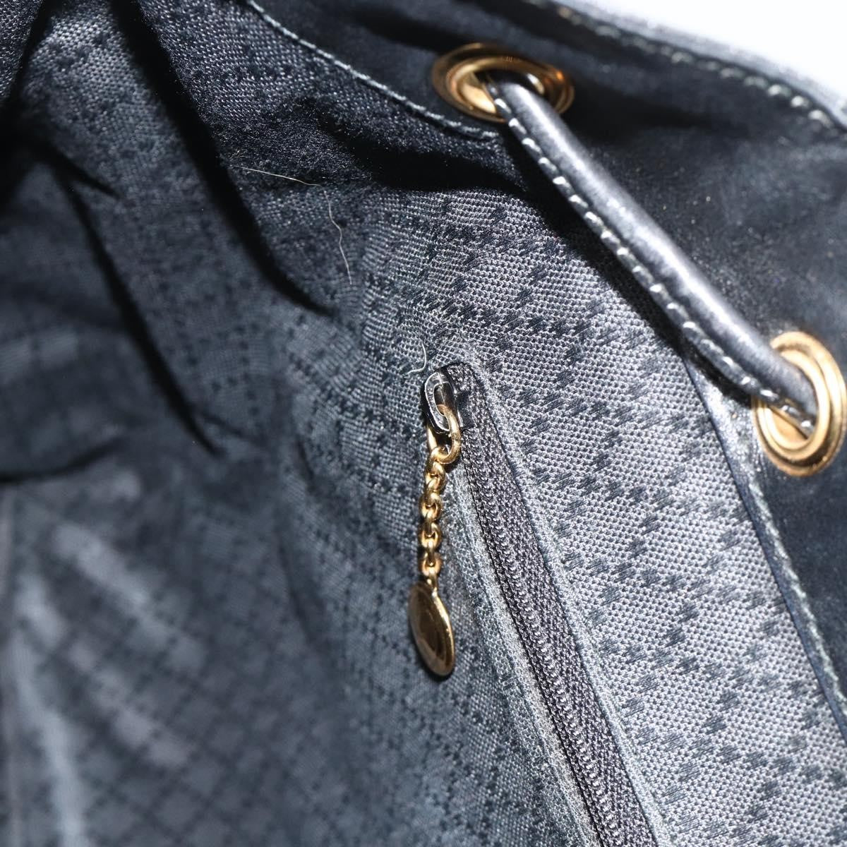 Gucci Vintage Bamboo Backpack Leather, Black, Leather, Backpack
