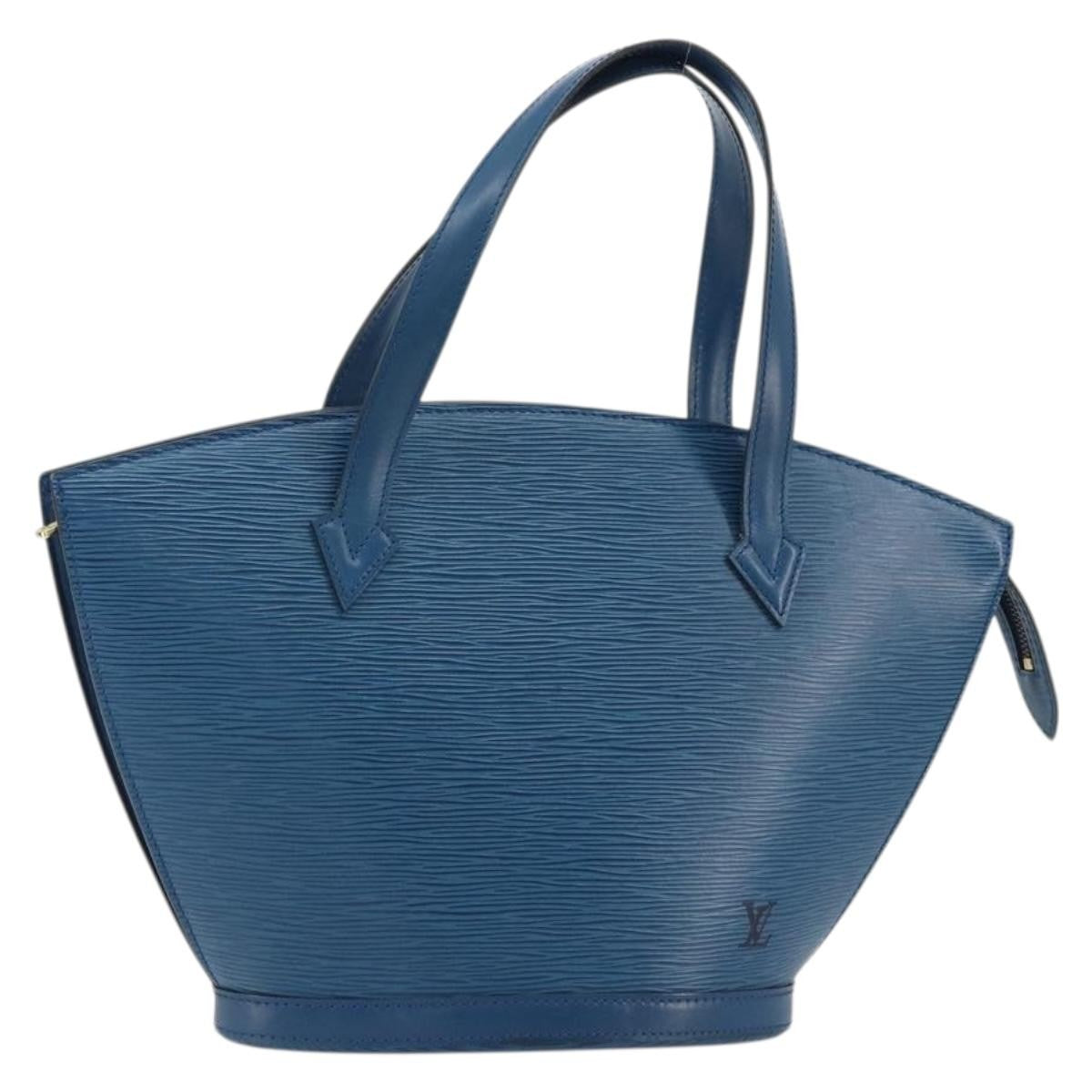 Louis Vuitton Saint Jacques Handbag Epi Leather, Blue, Leather, Handbag