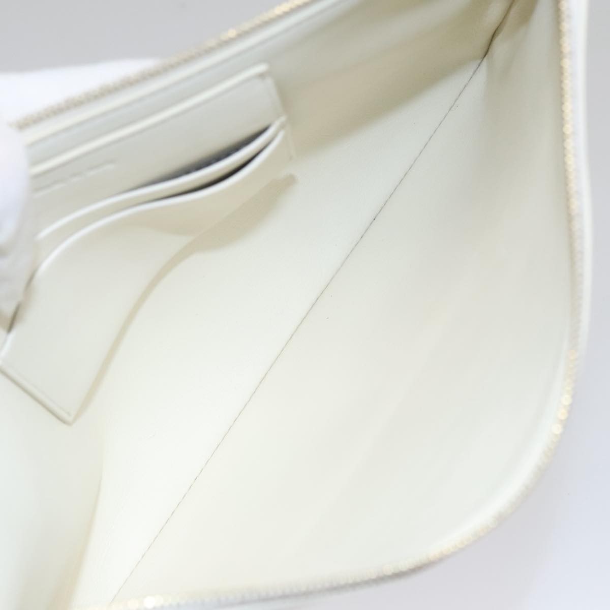 Celine Bicolor Solo Clutch Leather, GRAY, LEATHER, Clutche & pouche