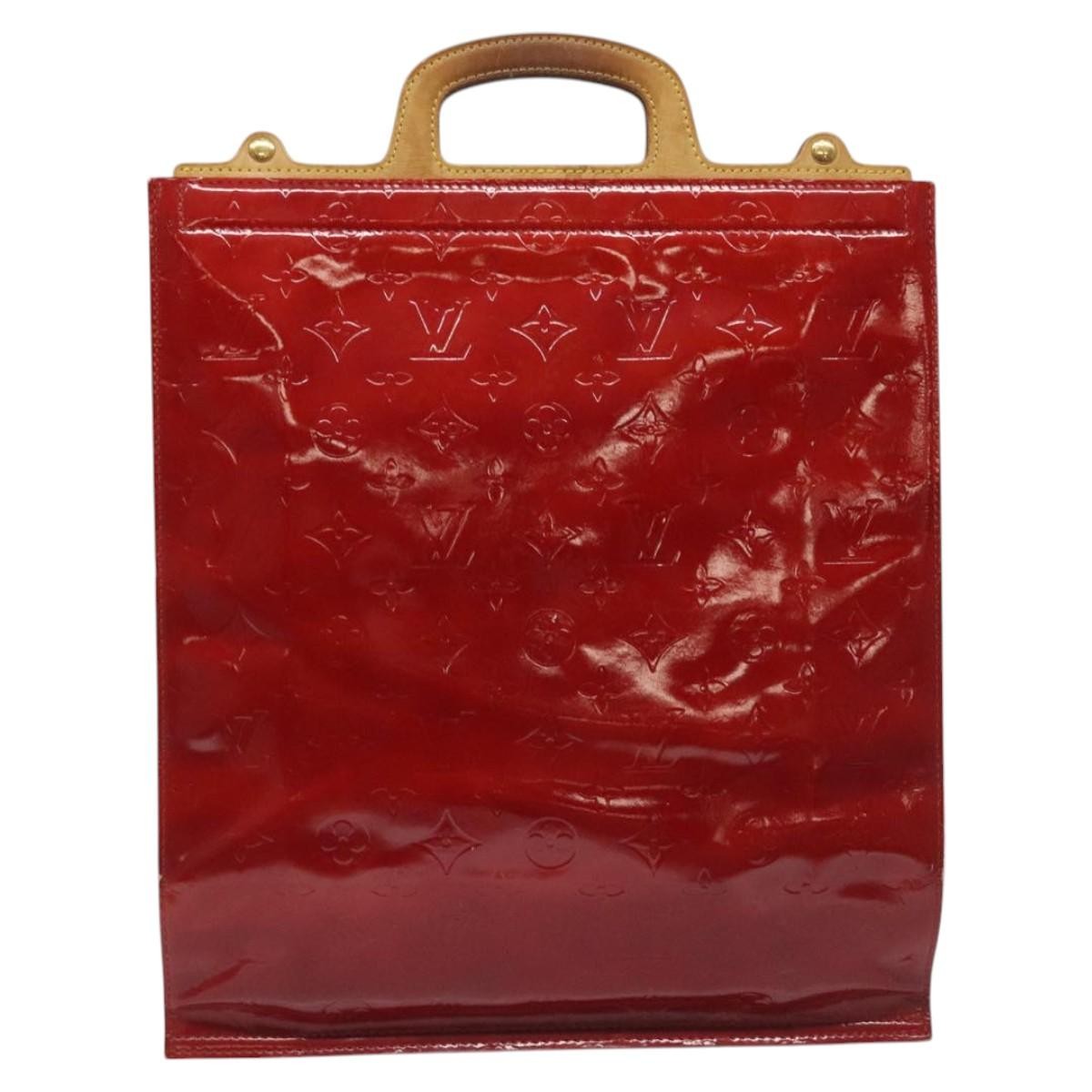 Louis Vuitton Stanton Handbag Monogram Vernis, RED, PATENT_LEATHER, Tote bag