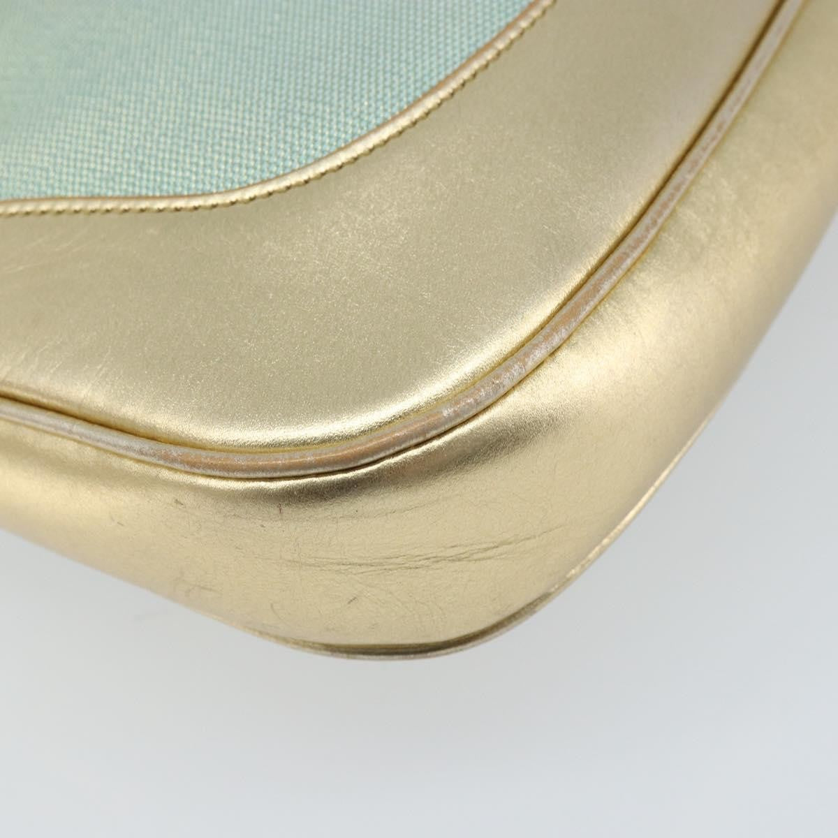 Gucci Vintage Jackie Shoulder Bag Canvas and Leather, Blue, Canvas, Shoulder Bag