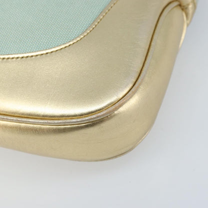 Gucci Vintage Jackie Shoulder Bag Canvas and Leather, Blue, Canvas, Shoulder Bag