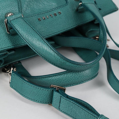 Celine Orlov Handbag Leather, TURQUOISE, LEATHER, Handbag
