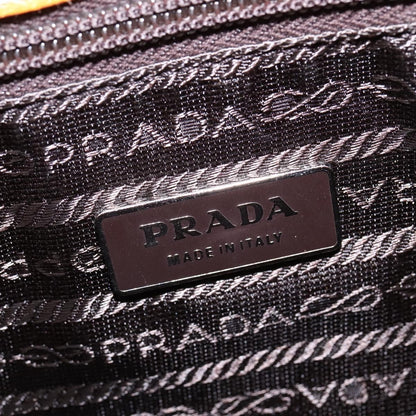 Prada Lux Convertible Open Tote Canvas and leather, BEIGE, CANVAS, Tote bag
