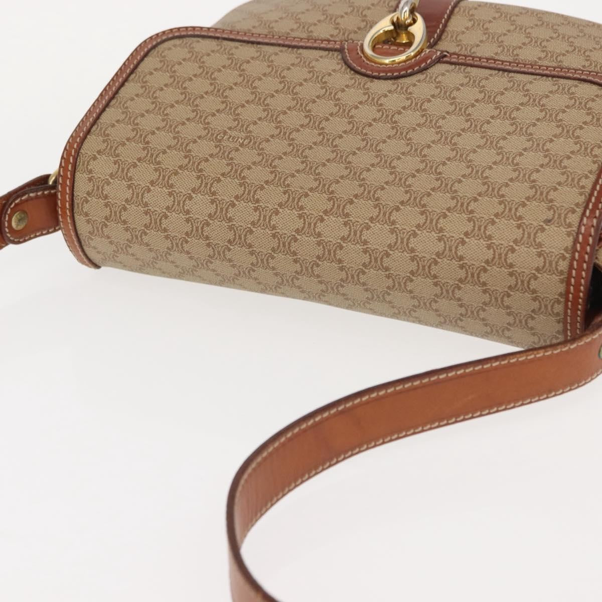 Celine Macadam Shoulder Bag PVC Leather, BEIGE, PVC, Shoulder bag