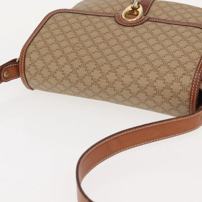 Celine Macadam Shoulder Bag PVC Leather, BEIGE, PVC, Shoulder bag