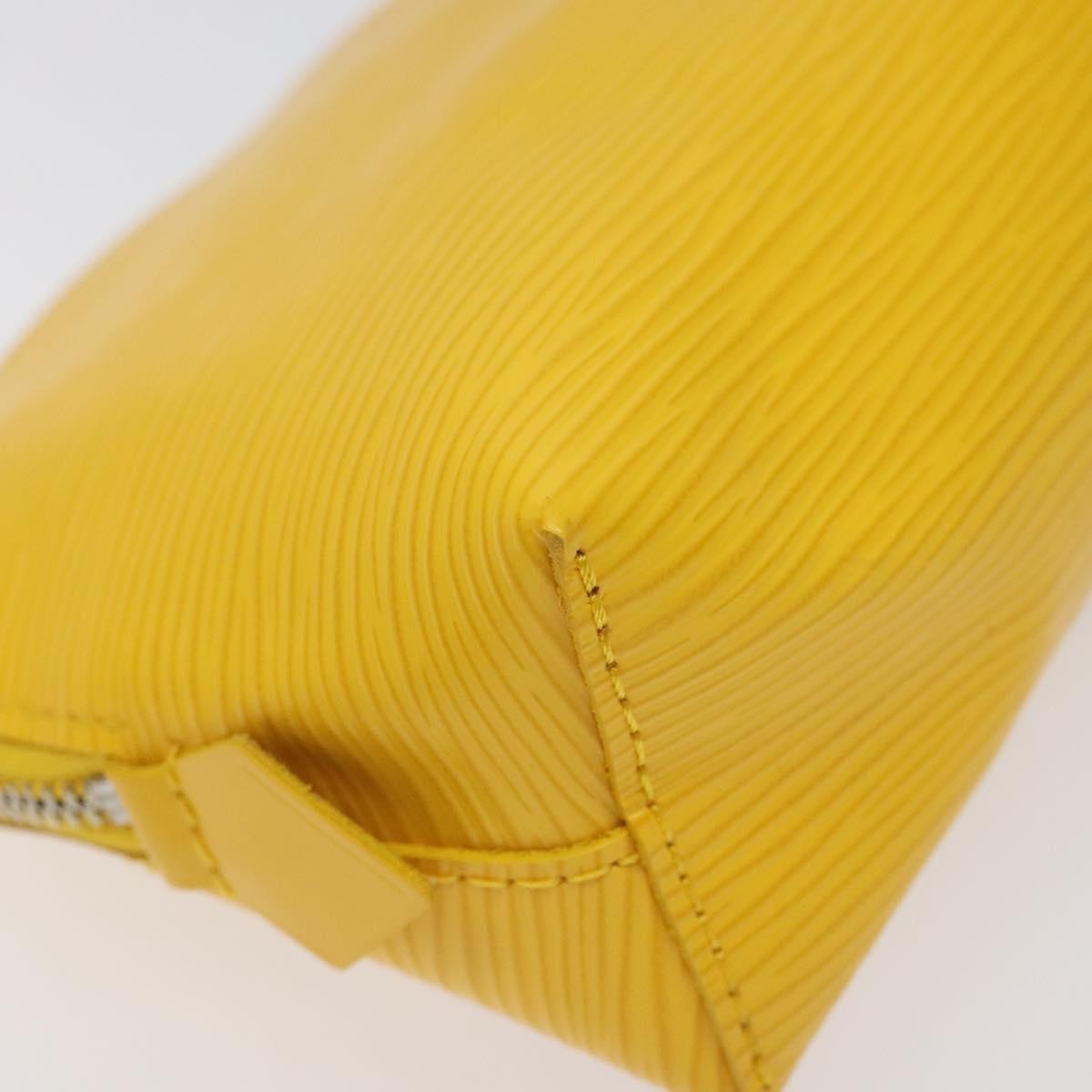 Louis Vuitton Cosmetic Pouch Epi Leather, YELLOW, LEATHER, Toiletry Case