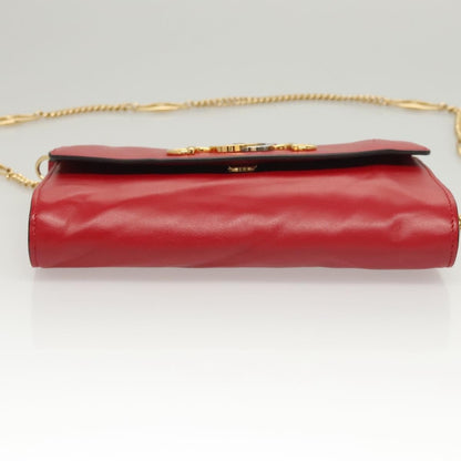 Gucci Zumi Shoulder Bag Leather, RED, LEATHER, Shoulder bag