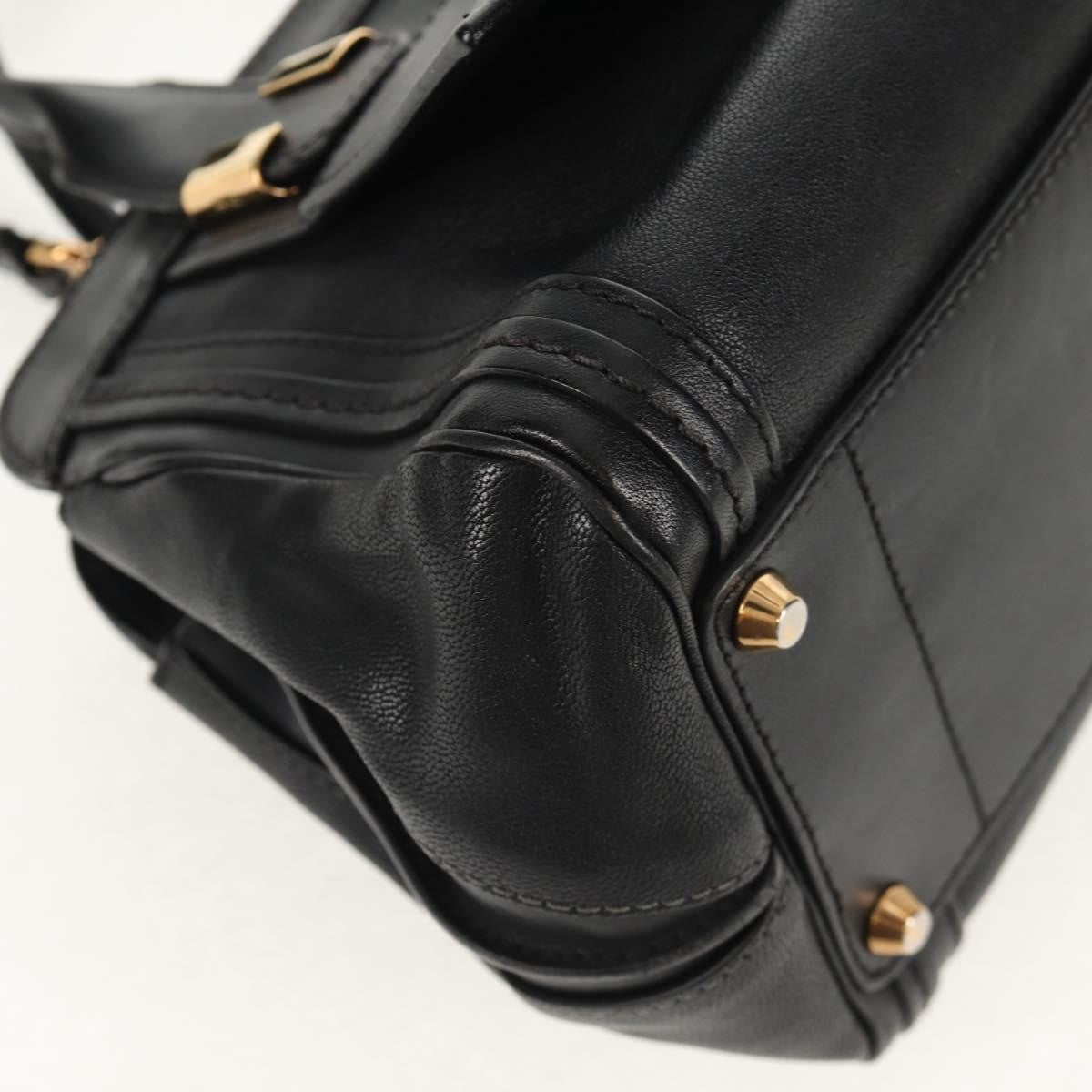 Chloe Alice Satchel Leather, BLACK, LEATHER, Handbag
