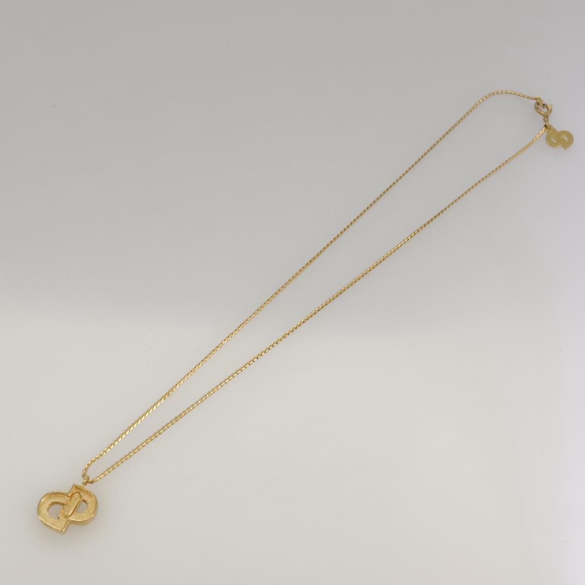 Christian Dior CD Pendant Necklace Gold-plated, GOLD, GOLD_PLATED, Necklace