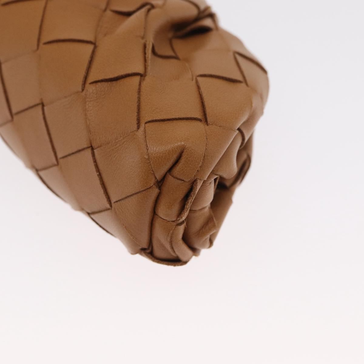 Bottega Veneta The Pouch Coin Purse Intrecciato Nappa, Brown, Leather, Clutch
