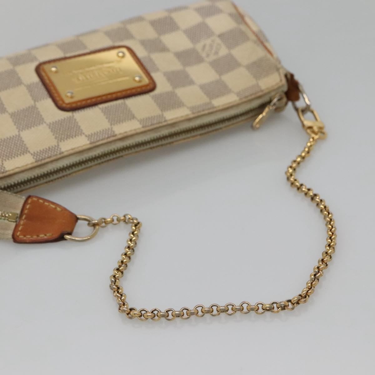 Louis Vuitton Eva Handbag Damier, WHITE, CANVAS, Shoulder bag