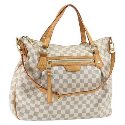 Louis Vuitton Evora Handbag Damier, WHITE, CANVAS, Tote bag