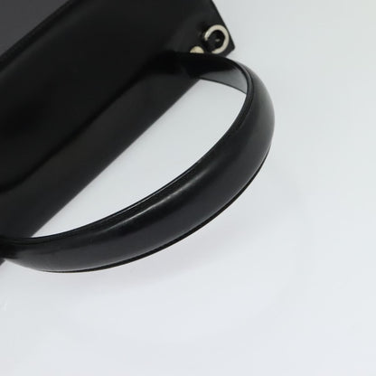 Salvatore Ferragamo Gancini handbag Patent leather, BLACK, PATENT_LEATHER, Handbag
