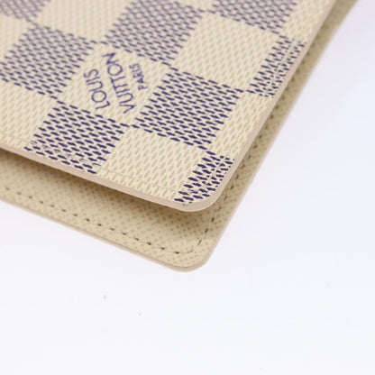 Louis Vuitton Agenda Cover Damier Azur, WHITE, CANVAS, Wallets