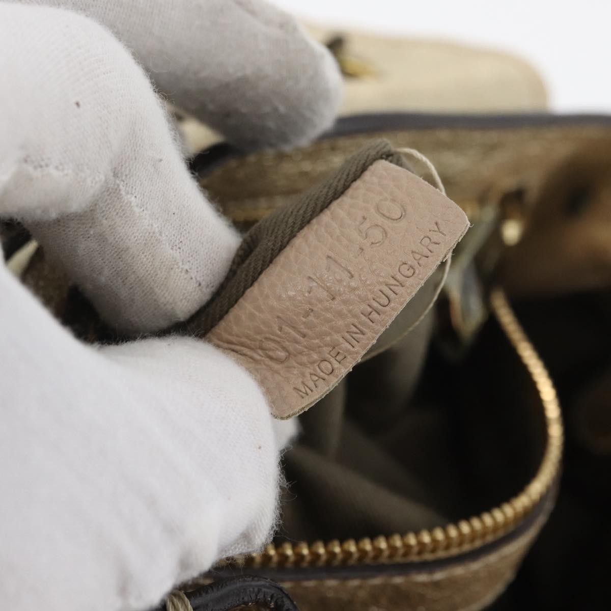 Chloe Elsie Convertible Satchel Leather, Gold, Leather, Handbag
