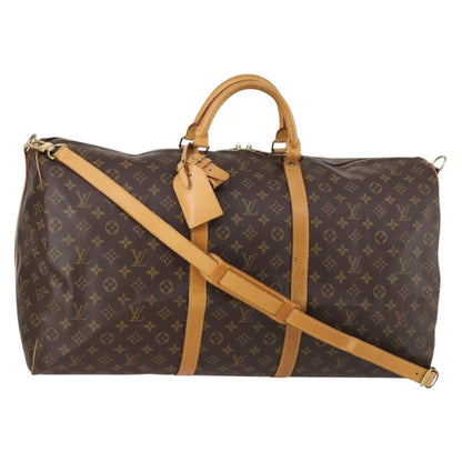 Louis Vuitton Keepall Bandouliere Bag Monogram Canvas, BROWN, CANVAS, Travel bag