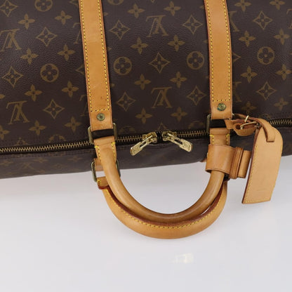 Louis Vuitton Keepall Bag Monogram Canvas, BROWN, CANVAS, Travel bag