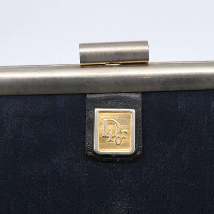 Christian Dior Vintage Trotter Pouch Canvas, NAVY, CANVAS, Clutche & pouche