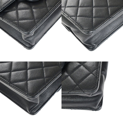 Chanel Chic Pearls Flap Bag Quilted Lambskin, BLACK, LEATHER, Shoulder bag