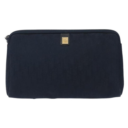 Christian Dior Vintage Trotter Pouch Diorissimo Canvas, NAVY, CANVAS, Clutche & pouche