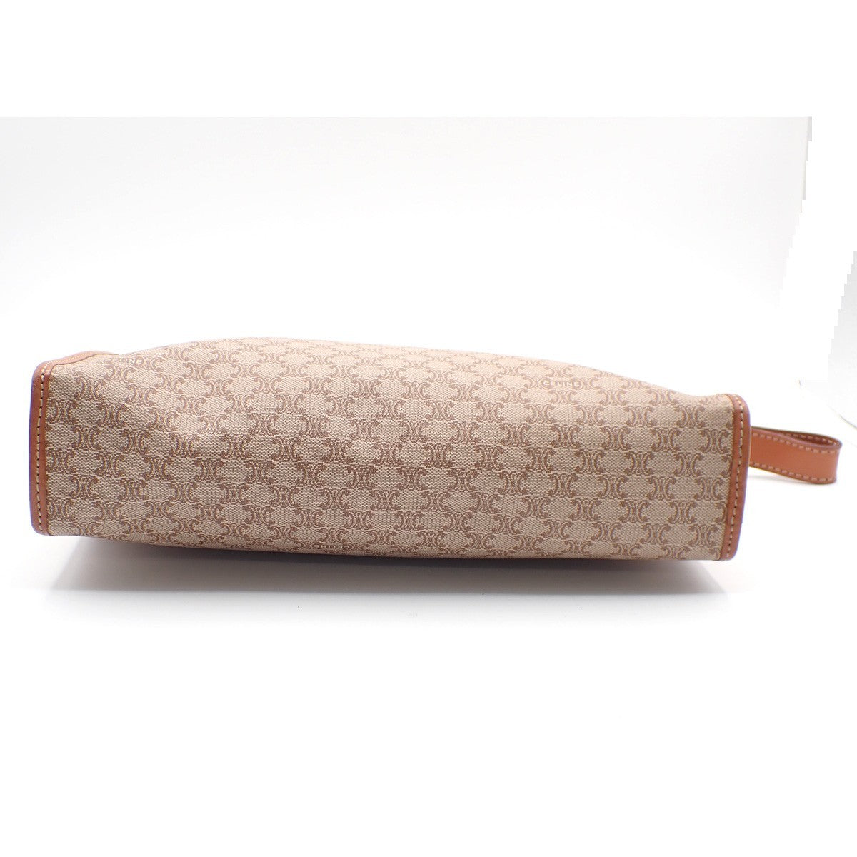 Celine Macadam Pochette Canvas and Leather, BROWN, CANVAS, Clutche & pouche