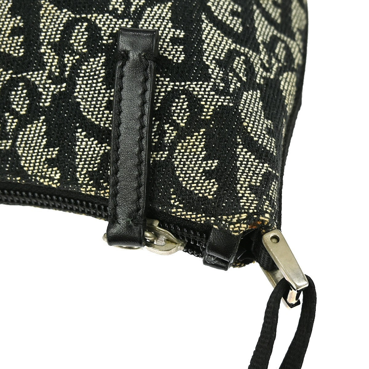 Christian Dior Vintage Trotter Handbag Canvas, BLACK, CANVAS, Handbag
