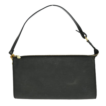 Louis Vuitton Pochette Accessoires Epi Leather, BLACK, LEATHER, Clutche & pouche