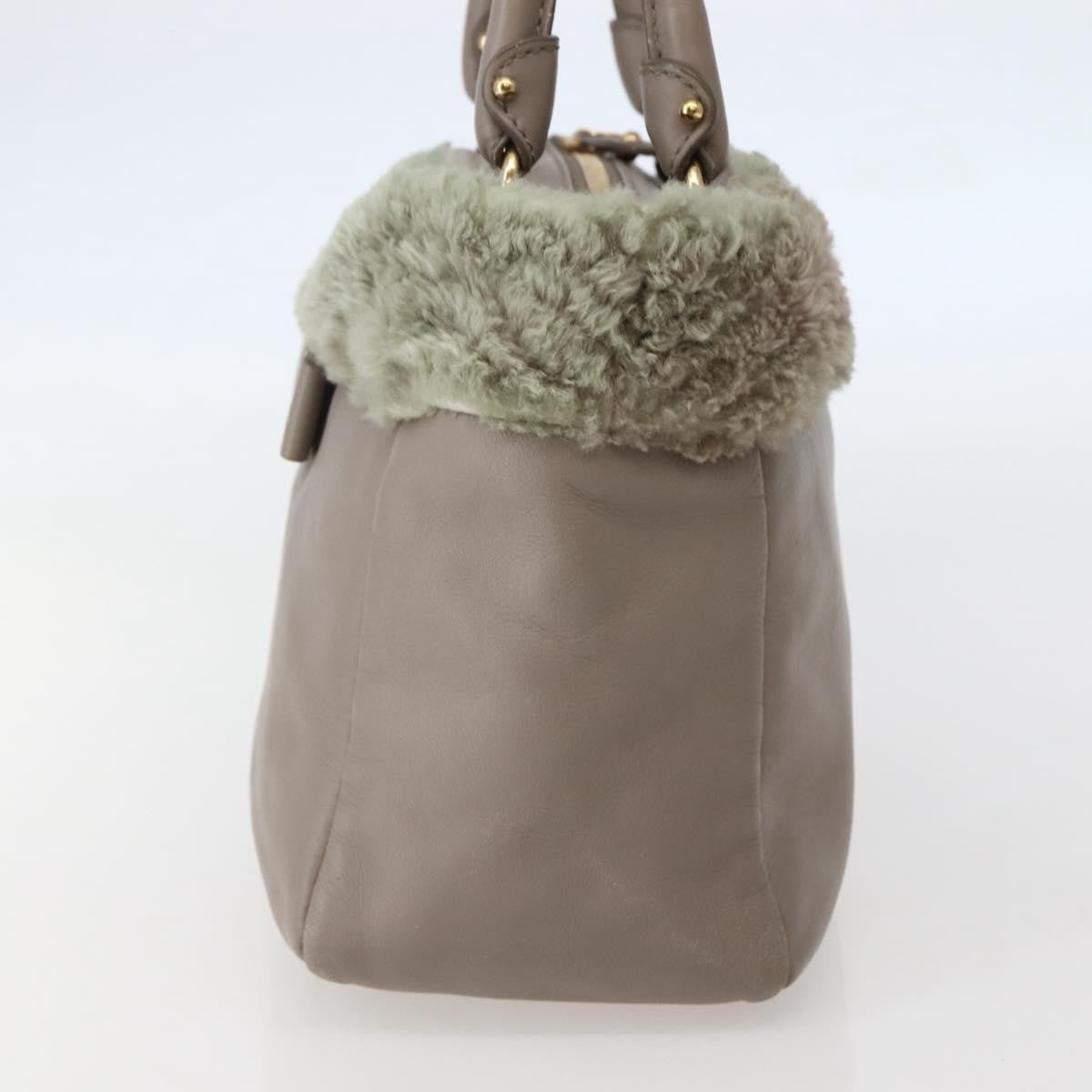 Salvatore Ferragamo Vala Leather, BEIGE, LEATHER, Handbag