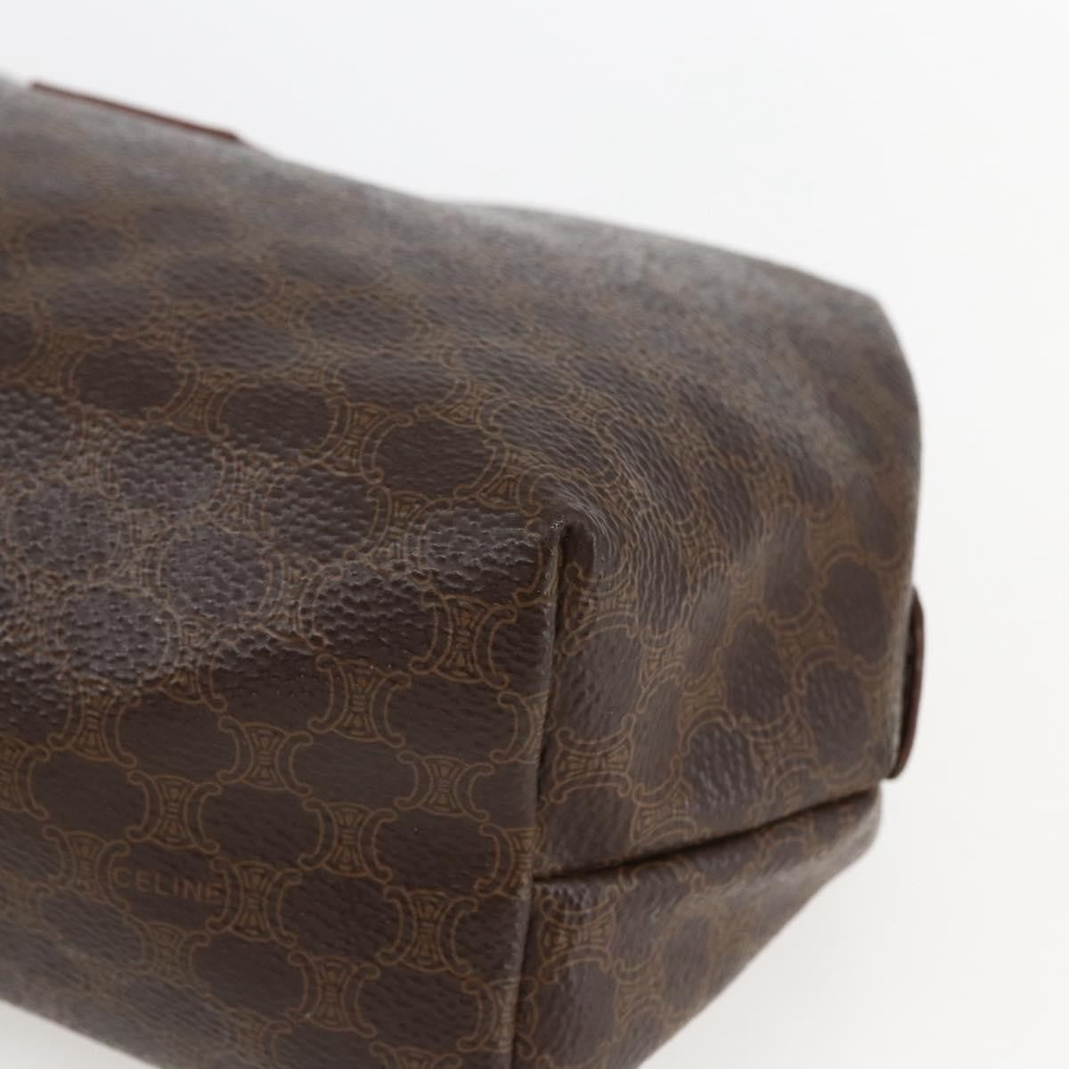 Celine Macadam Pochette Canvas and Leather, BROWN, CANVAS, Clutche & pouche