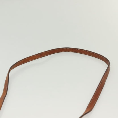 Celine Vintage Macadam Shoulder Bag Canvas and Leather, BEIGE, CANVAS, Shoulder bag