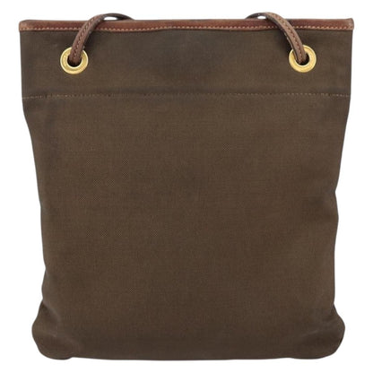 Prada Logo Flat Messenger Canvas, BROWN, CANVAS, Shoulder bag