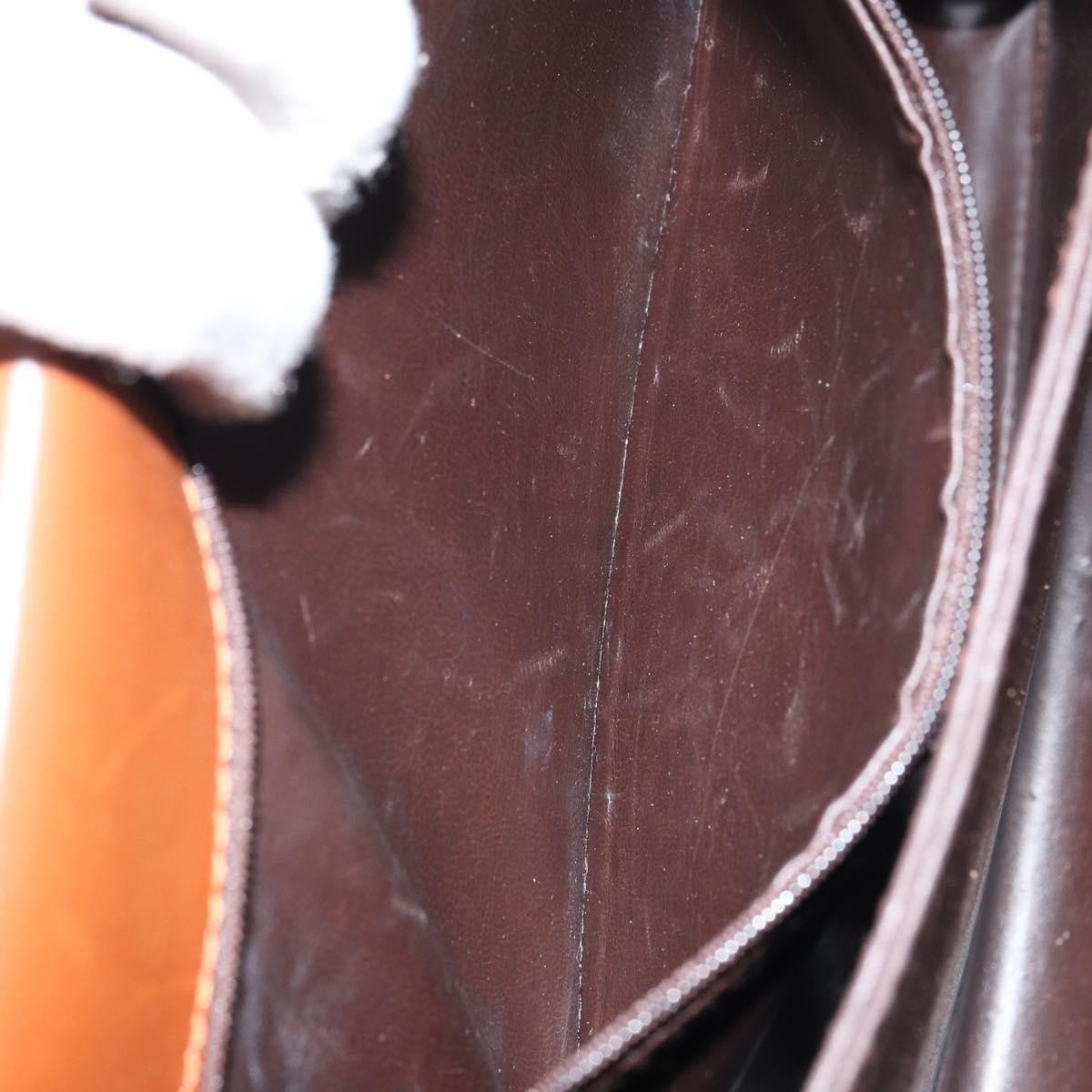 Salvatore Ferragamo Vintage Handbag Leather, BROWN, LEATHER, Handbag