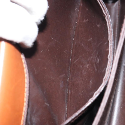 Salvatore Ferragamo Vintage Handbag Leather, BROWN, LEATHER, Handbag
