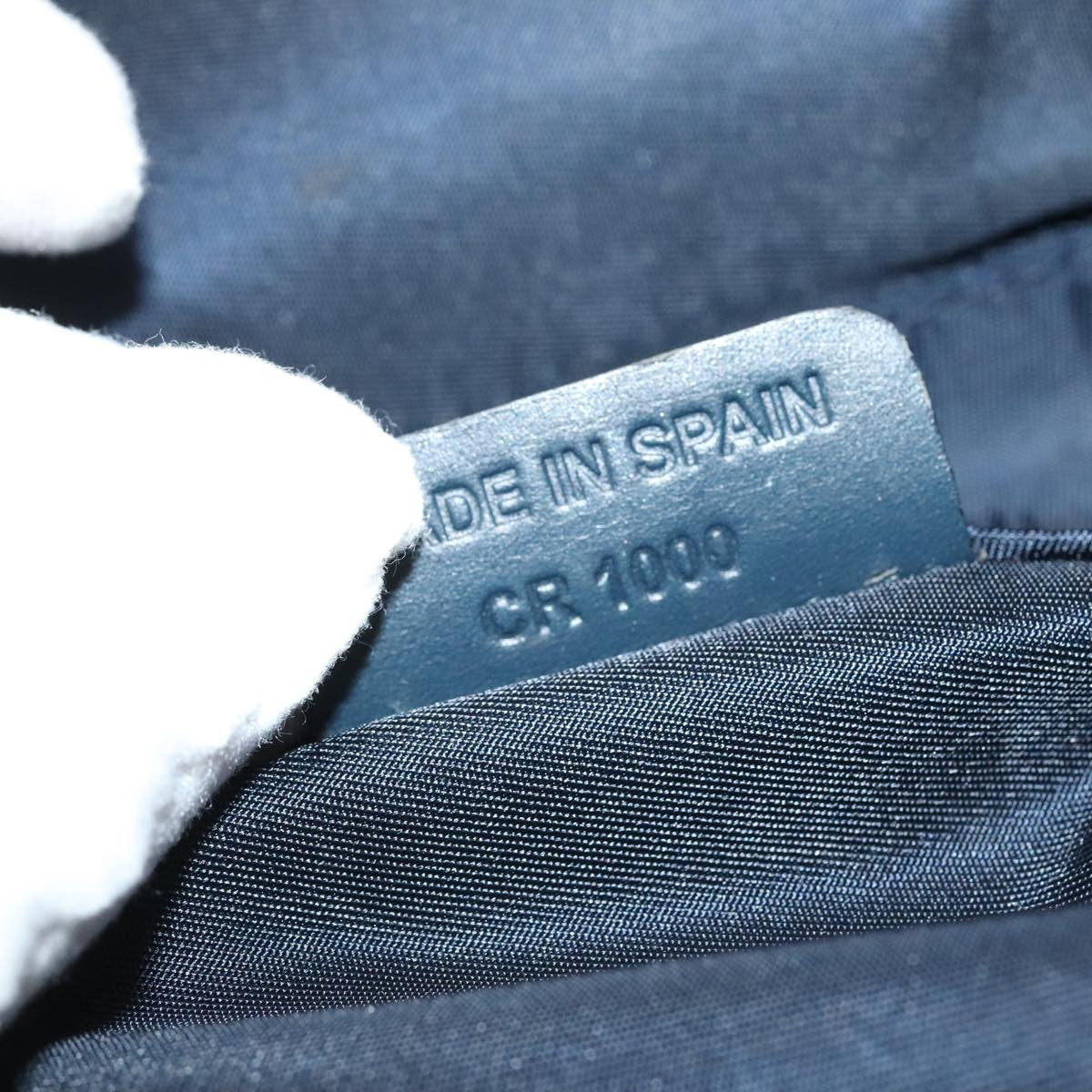 Christian Dior Vintage Saddle Coin Purse Diorissimo Canvas, NAVY, CANVAS, Wallets