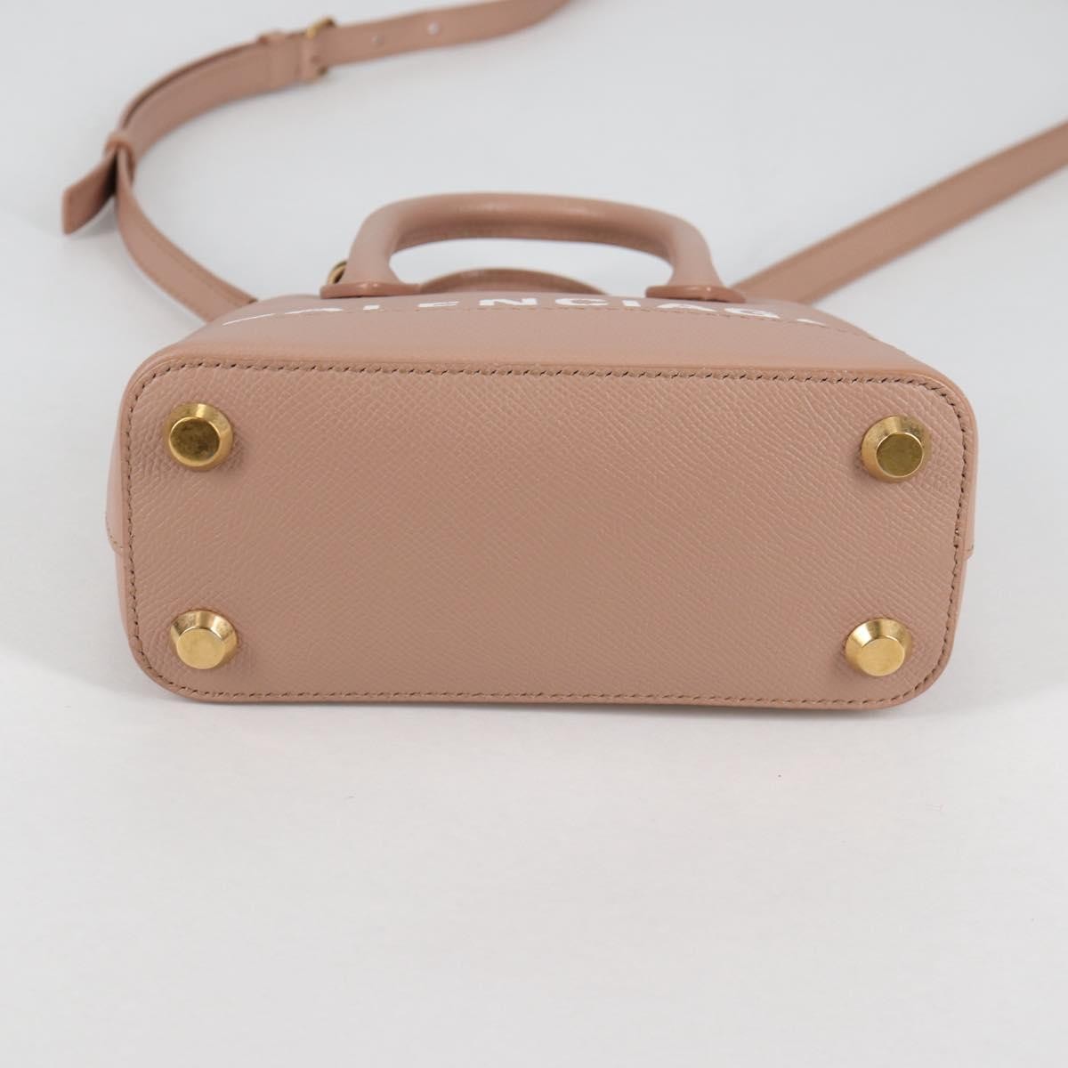 Balenciaga Logo Ville Bag Leather, PINK, LEATHER, Handbag