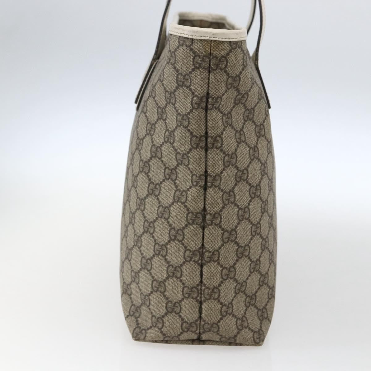 Gucci Plus Tote GG Coated Canvas with Leather, Beige, Canvas, Tote Bag