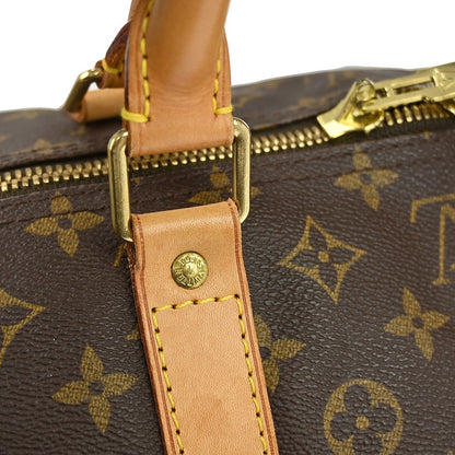 Louis Vuitton Keepall Bag Monogram Canvas, BROWN, CANVAS, Travel bag