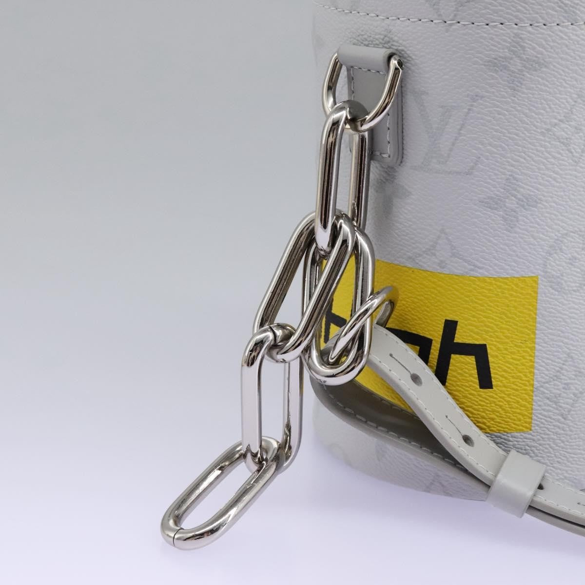 Louis Vuitton Chalk Nano Bag Limited Edition Logo Story Monogram Canvas, Gray, Canvas, Clutch