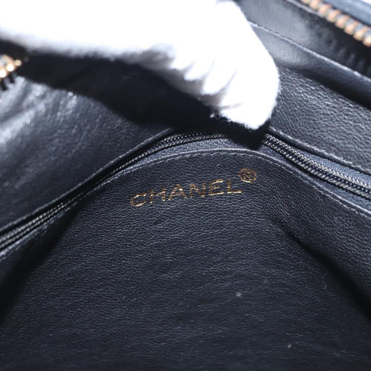 Chanel Vintage Front Pocket Camera Bag Leather, Black, Leather, Shoulder Bag