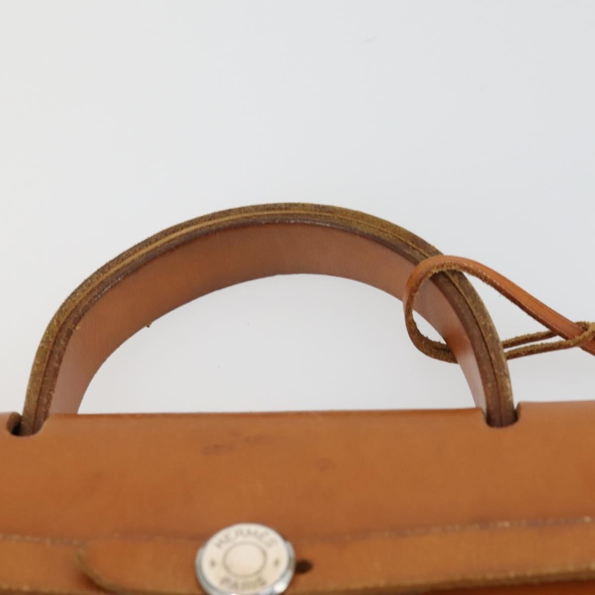 Hermes Herbag A Dos Backpack Toile, BEIGE, CANVAS, Backpack