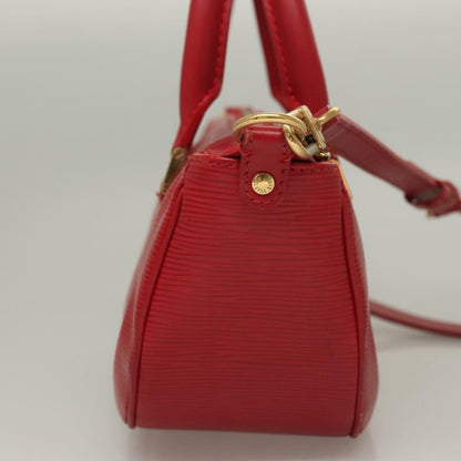 Louis Vuitton Danura Handbag Epi, RED, LEATHER, Handbag