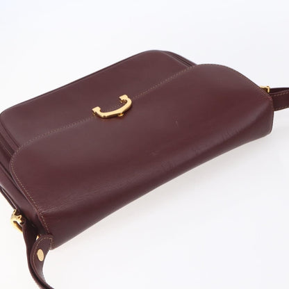 cartier Must de Cartier Shoulder Bag Leather, BURGUNDY, LEATHER, Shoulder bag