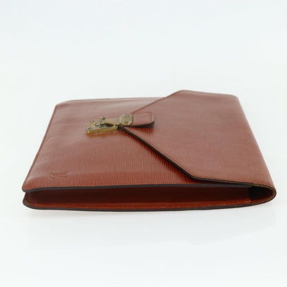 Louis Vuitton Porte-Documents Senateur Bag Epi Leather, Brown, Leather, Clutch