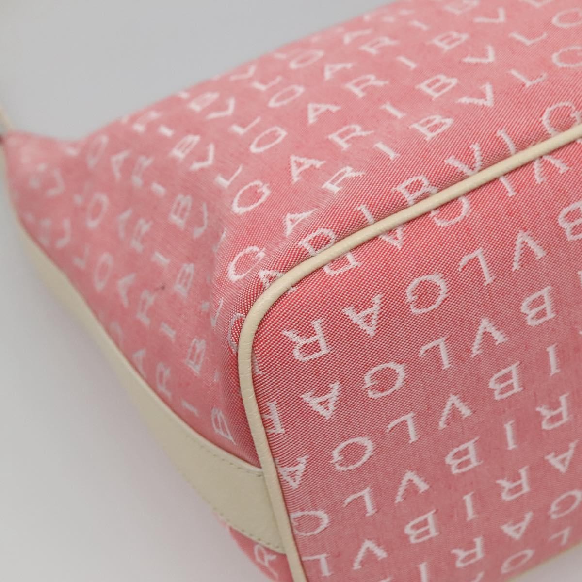 Bvlgari B.Zero1 Logomania Bag Canvas with Leather, PINK, CANVAS, Shoulder bag