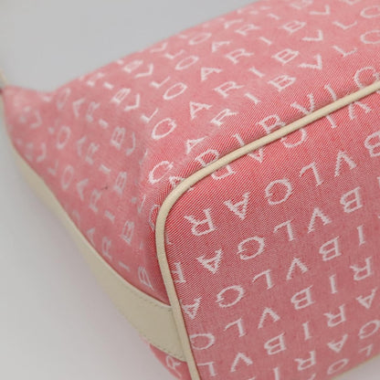 Bvlgari B.Zero1 Logomania Bag Canvas with Leather, PINK, CANVAS, Shoulder bag