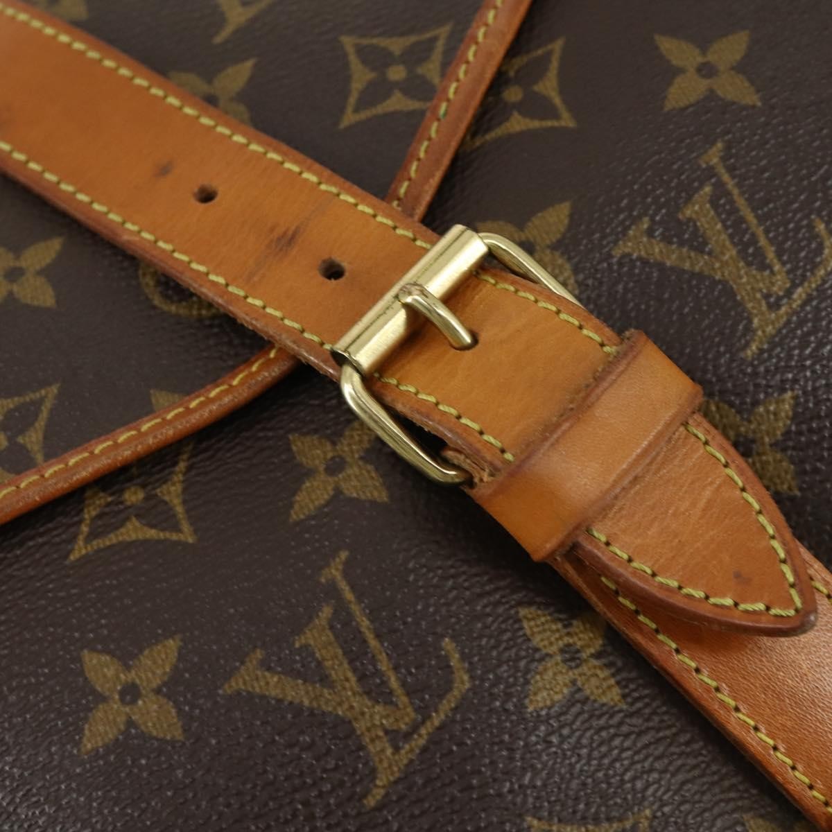 Louis Vuitton Saumur Handbag Monogram Canvas, BROWN, CANVAS, Shoulder bag