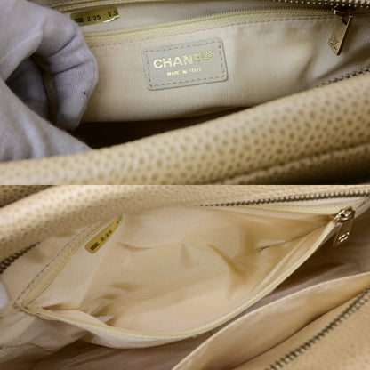 Chanel Petite Timeless Tote Stitched Calfskin, BEIGE, CALFSKIN, Shoulder bag