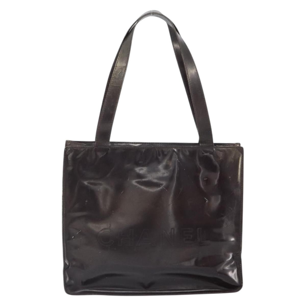 Chanel Vintage Tote Patent leather, BROWN, PATENT_LEATHER, Tote bag