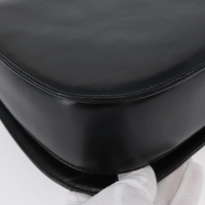 Gucci Vintage Convertible Bamboo Top Handle Bag Leather, BLACK, LEATHER, Handbag